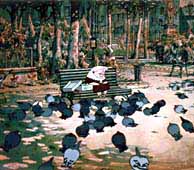 La vieja dama y las Palomas